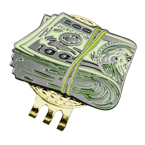 Magnetischer Ballmarker, magnetischer Dollar-Golfmützen-Clip, magnetischer Dollar-Golfballmarker, einzigartiger Metall-Golfmarker für Golfhüte, Handschuhe, Taschen von Generisch