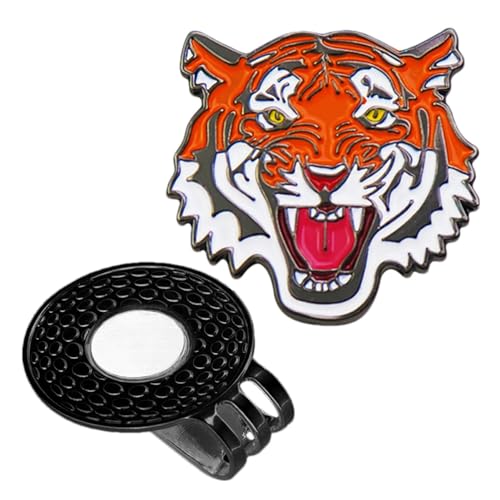 Magnetischer Golf-Marker-Hutclip,Golf-Marker-Hutclip - Einzigartiger Ballhalter-Clip im Tiger-Design - Magnetischer Golfball-Markierungshalter, Golfball-Halter-Clip, magnetisch für Männer, Frauen Magnetischer Golf-Marker-Hutclip,Golf-Marker-Hutclip - Einzigartiger Ballhalter-Clip im Tiger-Design - Magnetischer Golfball-Markierungshalter, Golfball-Halter-Clip, magnetisch für Männer, Frauen von Generisch