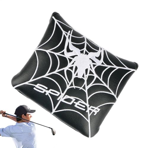 Mallet Spider Putter-Abdeckung, magnetisch, Mallet Spider Putter-Kopfabdeckung – Golf-Putter-Kopfabdeckung – quadratische Mallet-Putter-Abdeckung, Schlägerkopfabdeckung mit Magnetverschluss, Golfausrü von Generisch