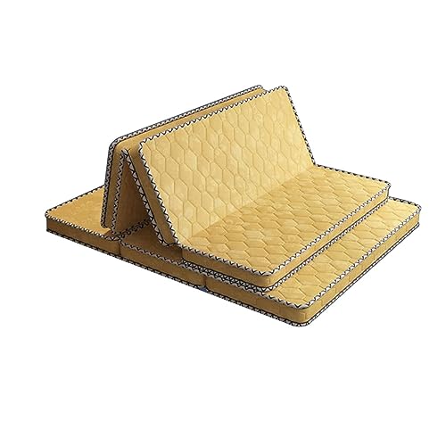 Matratze ("en":"Faltmatratze Premium-Memory-Foam-Klappmatratze dreifach gefaltete tragbare Bettauflagen mit wasserdichtem, waschbarem Bezug, platzsparend (Farbe: Gold, Größe: 90 x 190 x 5 cm/35,4 x 74 von Generisch