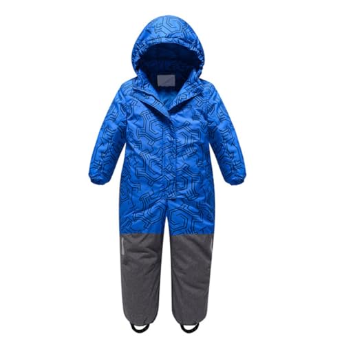 Matschhose Mädchen Gefüttert, Skianzug Kinder Jungen Wasserdicht Atmungsaktiv Schneeanzug - Bekleidungsset Mode Winterjacke Warmer Matschhose Gefüttert Thermo Skioverall Winddicht Schneeoverall Warm von Generisch