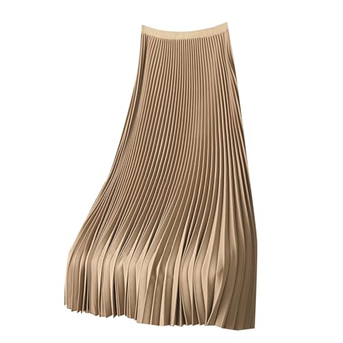 Maxirock Boho Damen Lang Satin Rock Damen Plisseerock Damen Lang Elastizität Outdoor Sommer Fashion Faltenrock Elegant Dünne Vintage Rock Satin Rock Damen Lang Damen Maxi Röcke Lang Beige,XL Maxirock Boho Damen Lang Satin Rock Damen Plisseerock Damen Lang Elastizität Outdoor Sommer Fashion Faltenrock Elegant Dünne Vintage Rock Satin Rock Damen Lang Damen Maxi Röcke Lang Beige,XL von Generisch
