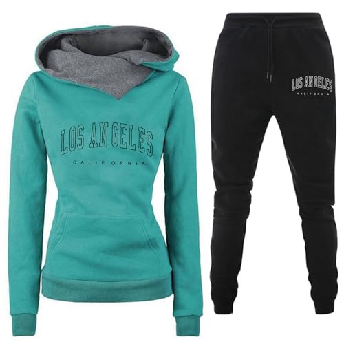 Meine Bestellungen Anzeigen, Jogginganzug Damen Lang Sport Outfit Set Mit Kapuze 2 Teiler Streatwear Leicht Hausanzug Baggy Sportanzug Warm Freizeitanzug Sport Set Trainingsanzug von Generisch