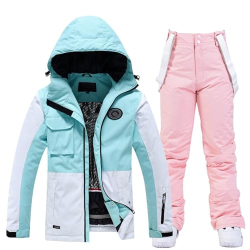 Meine Bestellungen Anzeigen, Skianzug Herren 2 Teilig Set Winter Thermo Overall Wasserdicht Snowboard Set Ski Anzug Warm Schneeanzug Snowboardjacke Skibekleidung Thermoanzug Langlaufski Set von Generisch