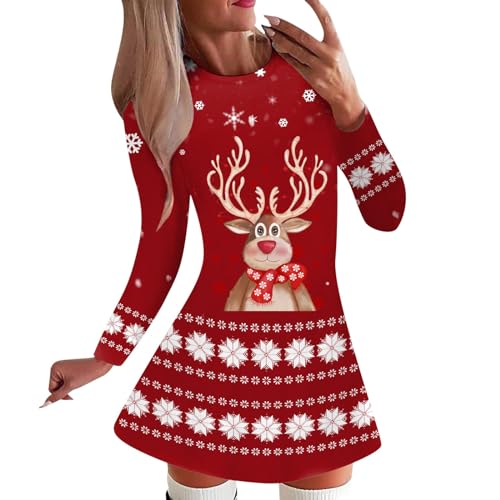 Meine Bestellungen Anzeigen, Weihnachtskleid Damen Winter Weihnachtsoutfit Festival Weihnachtspullover Weihnachtspyjama Cartoon Weihnachtskostüm Sexy Christmas Dress Lustig Schöne Kleider von Generisch