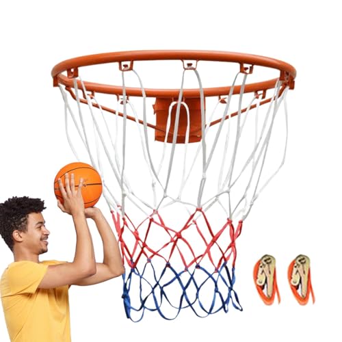 Metall-Basketballkorb, Basketballkorb für Kinder - Mehrzweck-Basketballfelge aus Stahl | Verdickter Stabiler Basketballkorb, verschleißfestes Basketballzubehör für Erwachsene von Generisch