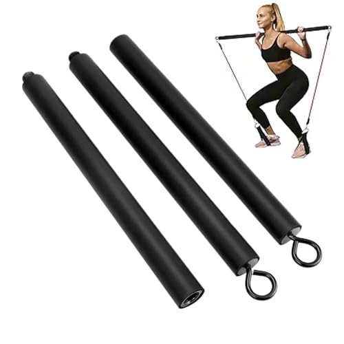 Metall Fitness Resistance Bar Abnehmbare Pilates Fitnessgeräte Einstellbare Widerstandsstange für Gym Ideal für Reisen Camping Outdoor Ideal für Fitness Workout von Generisch