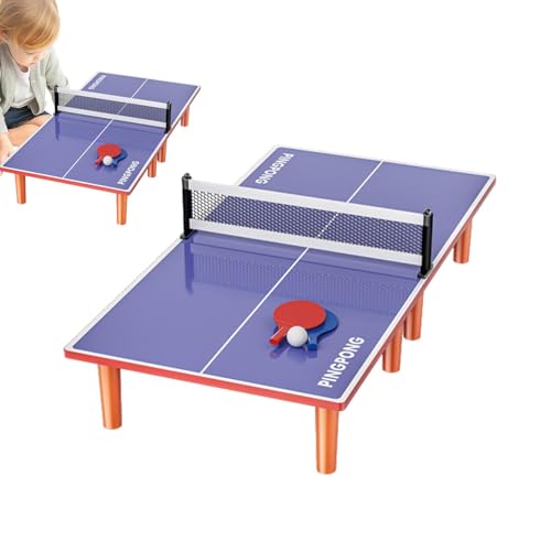 -Tischtennistisch-Set, tragbarer Tischtennistisch | Kompakter Tischtennistisch, klappbar, mit 2 Schlägern und 1 Ball - Stabile, wetterfeste Tischtennisplatte für Kinder, Erwachsene, Spielzimmer, W von Generisch