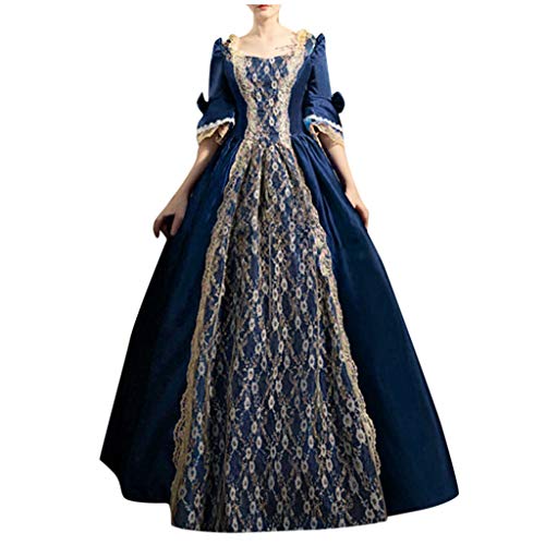 Mittelalter Kleid Damen Renaissance Kostüm - Fairy Dress Große Größen Mittelalterkleider Oversized Kleider Lang Gotisch Maxikleid Karneval Halloween Party Prinzessin Kostü von Generisch