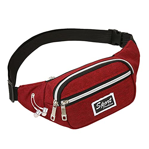 Mobile Outdoor Tasche Tasche Telefon Damen Geldbörse Herren Multifunktional Sport und Taille Packs Baumwolle Unterwäsche für Frauen Pack Hohe Taille, rot, 28X4X10 von Generisch