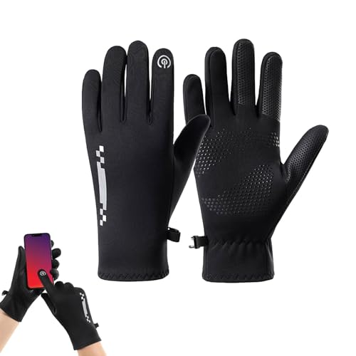 Motorrad-Reithandschuhe, Bildschirm-Touching, Fahrradschutz, winddicht, wasserdicht, Thermo-Fahrradhandschuhe, Anti-Rutsch-Winter-Motorradhandschuhe von Generisch