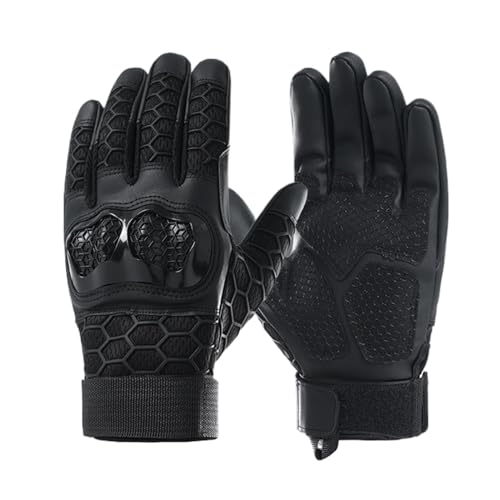 Motorrad-Reithandschuhe, Winter-Motorrad-Handschuhe, Warm Windproof Waterproof Reithandschuhe für Herren, Motorrad Handschuhe für Outdoor-Paintball-Arbeiten, Klettertr von Generisch