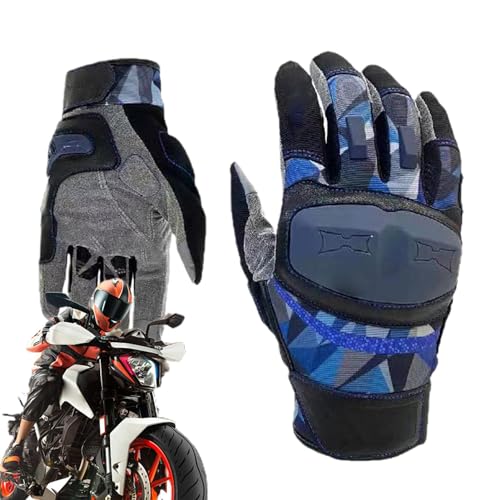 Motorrad-Reithandschuhe | Fahrradhandschuhe Motorradhandschuhe - Handschuhe Vollfingerhandschuhe Atmungsaktive Reithandschuhe Touchscreen für Männer Frauen von Generisch
