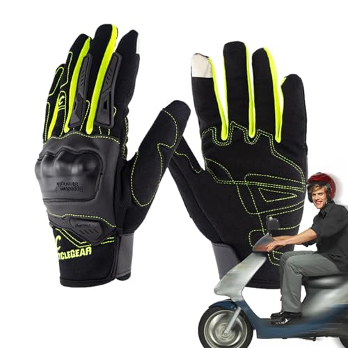 Motorrad-Rennhandschuhe, Knöchelschutz-Handschuhe mit Touchscreen, Motocross-Handschuhe, TPU-Handrückseite, Anti-Drop-Schutz für Outdoor-Sportarten von Generisch