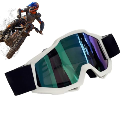 Motorradbrille – Anti-UV-Anti-Rutsch-Renn-Ski-Brille, Dirtbike-Brille, Anti-Beschlag-ATV-Brille, Schwammpolsterung, staubdichte Brille für Erwachsene, Outdoor-Aktivitäten von Generisch