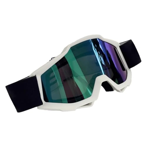 Motorradbrille – Anti-UV-Anti-Rutsch-Renn-Skibrille – Anti-Beschlag-Motocross-Reitbrille für Herren und Damen, gepolstert, staubdicht, Off-Road-Brille für Erwachsene und Jugendliche von Generisch