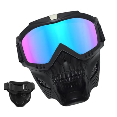 Motorradbrille mit abnehmbarer Gesichtsmaske, Dirtbike, ATV, Motocross-Brille, Dirtbike, ATV, Motocross-Brille zum Reiten, Offroad-Radfahren, Motorradrennen von Generisch