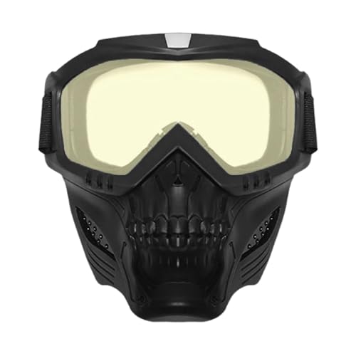 Motorradbrille mit abnehmbarer Gesichtsmaske,Skibrille - Abnehmbare, beschlagfreie, warme Schutzbrille,Dirtbike ATV Motocross Brille, Reiten Offroad Radfahren Motorrad Schutzbrille Anti-UV für Männer von Generisch