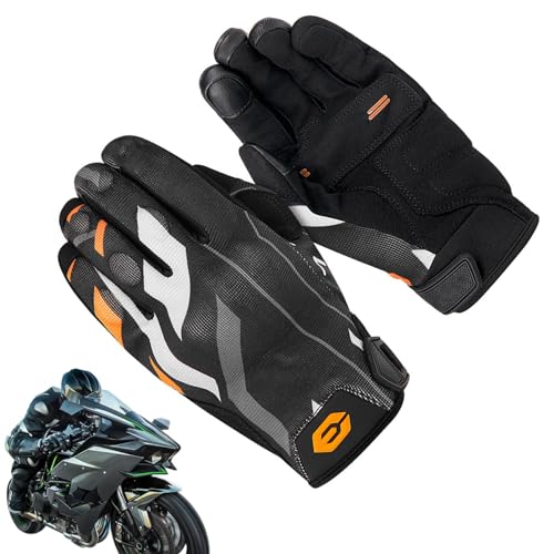 Motorradhandschuhe Touchscreen,Atmungsaktive Motorradhandschuhe - Motorrad- und Reithandschuhe | Biker-Handschuhe für Herren, Motorrad, rutschfeste Motorradhandschuhe für harten Knöchelschutz von Generisch