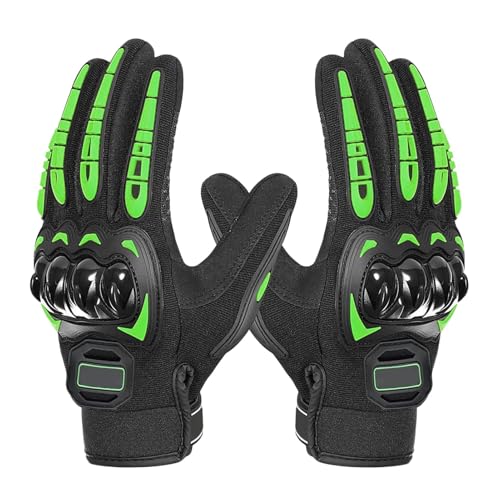 Motorradhandschuhe für Damen und Herren, Vollfinger-Touchscreen-Motorradhandschuhe, Hartschalen-ATV-Handschuhe, atmungsaktive Motorradhandschuhe, Powersport-Schutzausrüstung für Straßenrennen, von Generisch