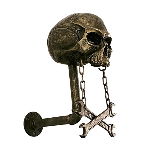 Motorradhelm-Halterung, Helm-Wandhalterung, Motorrad-Totenkopf-Helm-Halterung, Helm-Ständer, Wandmontage, Schädelkopf-Design, für Kappen Motorradhelm-Halterung, Helm-Wandhalterung, Motorrad-Totenkopf-Helm-Halterung, Helm-Ständer, Wandmontage, Schädelkopf-Design, für Kappen von Generisch