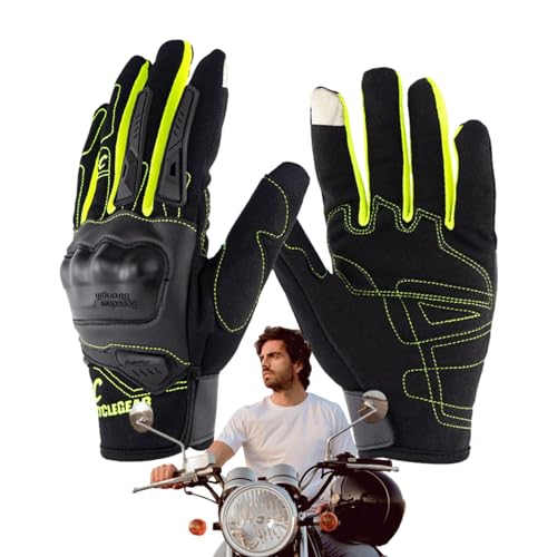 Mountainbike-Handschuhe, Knöchelschutz, Fahrradhandschuhe mit Touchscreen, TPU-Handrückseite, atmungsaktive Motocross-Handschuhe für Motorrad, Mountainbike von Generisch