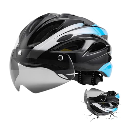 Mountainbike-Helme,Mountainbike-Helme | Fahrradhelme mit wiederaufladbarem Rücklicht - Atmungsaktive Fahrradhelme mit Magnetbrille, verstellbare Fahrradhelme, Fahrradhelme für Erwachsene von Generisch