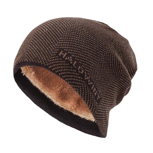 Mützen Herren, Beanie Mütze Für Herren Damen Winter Warm Strickmütze - Gefüttert Wintermützen Dehnbare Weiche Laufmützen Wollmütze Unisex von Generisch