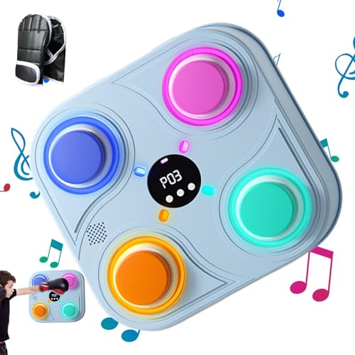 Music Boxing Machine, Boxing Workout Machine, Musical Boxing Machine with Gloves, Wall Mounted Punching Machine, Light Training Boxing Trainer, Rechargeable Sport Toy for Adults, Fun Workout Exercise von Generisch