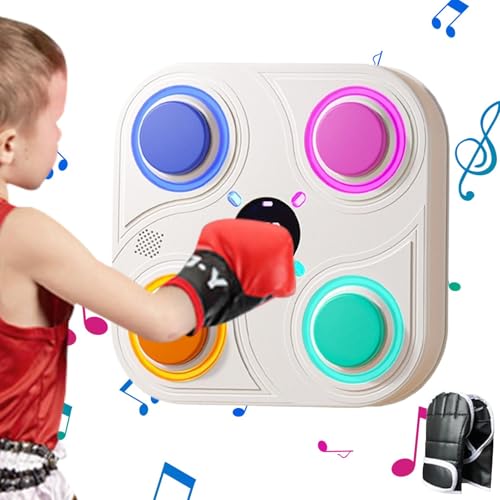 Musik-Boxmaschine, Wandmontierte Stanzmaschine, Boxtrainer mit Handschuhen, Musik-Boxtrainer, wiederaufladbar und umweltfreundlich, PP + EVA, für den Heimgebrauch, Boxmusik von Generisch