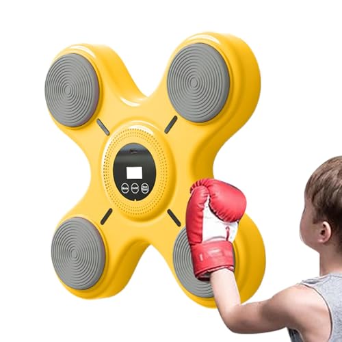 Musik-Boxmaschine | Wandmontierter Boxtrainer | Elektronisches Boxziel | Boxziel für Kinder | Wandmontierter Boxsack Alter PU/Acryl/ABS für Freunde, Familie von Generisch