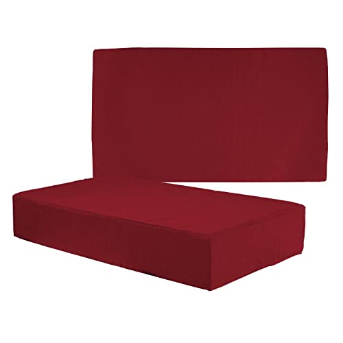 MyVorrei 2 Rückenlehnen- und Sitzkissen für Sessel für den Außenbereich, Nautik und Garten, 40 x 40 cm, Dicke 10 cm, Abnehmbarer Bezug mit Reißverschluss, Futter aus 100% Polyester von Generisch