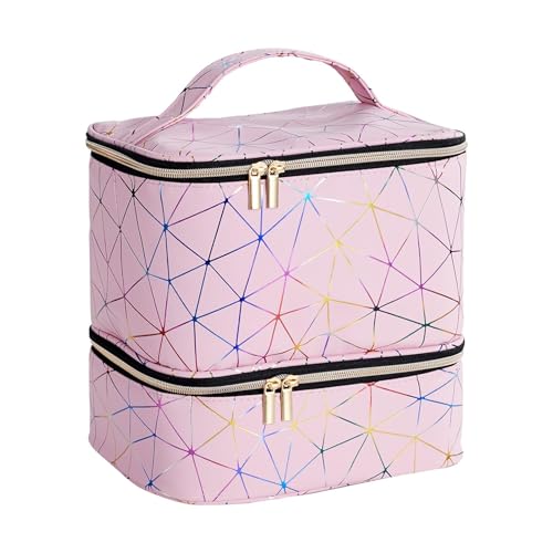 Nagellack-Organizer, 30 Flaschen, Nagellack-Organizer-Etui | Nagellack-Tragetasche - Nagelaufbewahrungs-Organizer, Schwamm-Trennwände, Nagellack-Taschen-Organizer, Stabiler Griff für Nagellack von Generisch