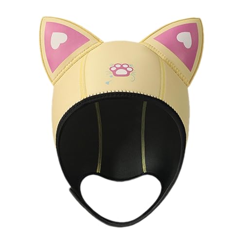 Neoprenanzug-Kapuze, 3 mm Tauchhaube mit Katzenohren, Katzenohren, Neoprenanzug-Mütze, Tauch-Stirnband, Katzenohren, Tauchmüt von Generisch
