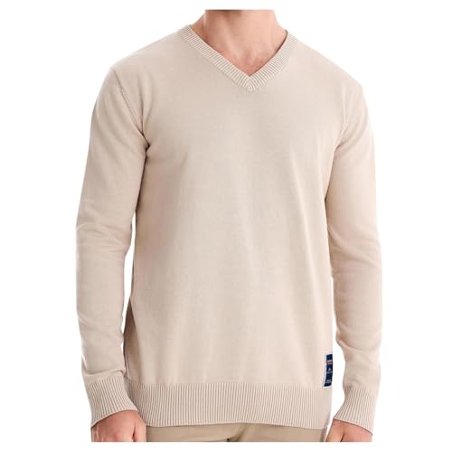 Norweger Pullover Herren, Pullover Herren Ohne Kapuze Sweater - Strick Sweatshirt Langarm Winterpullover Aesthetic Fleecepullover Elegant Langarmshirt Mit Rundhalsausschnitt Strickpullover Feinstrick von Generisch