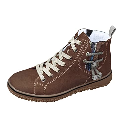 On Schuhe Damen Sale Winter Sneaker Damen Schuhe Weite H Stiefel Gefüttert Wanderschuhe Schneeschuhe Winterboots Boots Gefütterte Outdoor Botas De Invierno Mujer Kaffee,37 von Generisch