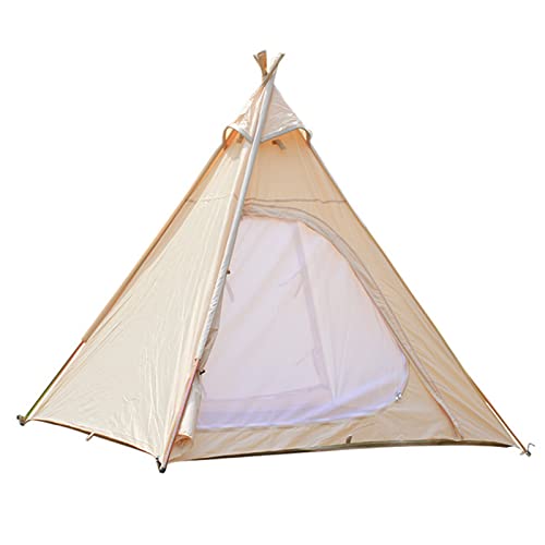 Outdoor Camping Baumwolle Pyramidenzelt mit Sonnenschutz für 3 4 Personen Wasserdichtes Tipi Jurte Zelt Ideal für Bergsteigen und Wandern von Generisch