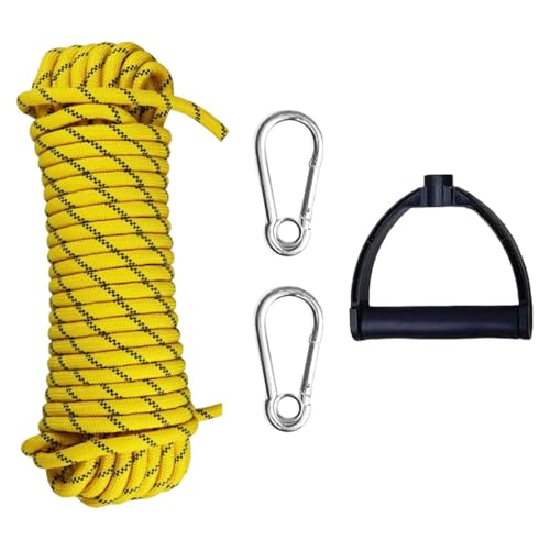 Outdoor-Kletterseil, statisches Kletterseil,Verstellbares Sicherheitsseil Outdoor-Seil mit Edelstahl-Karabinern - Kletterausrüstung, Baumkletterausrüstung zum Klettern, Schnee, Schlitten, Feuerrettung von Generisch