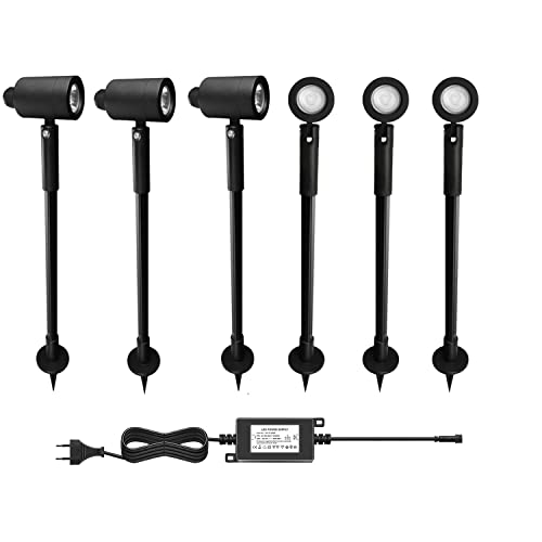 Outdoor LED Gartenleuchten Niederspannung Wegbeleuchtung Wasserdicht IP65 für Rasen Hof Terrasse 6 Pack Blau von Generisch