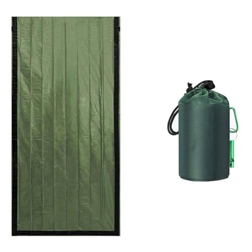 Outdoor-Notfall-Schlafsack mit Pfeife, wasserdicht, hält warm, Camping, Schlafen, Wandern, multifunktional von Generisch