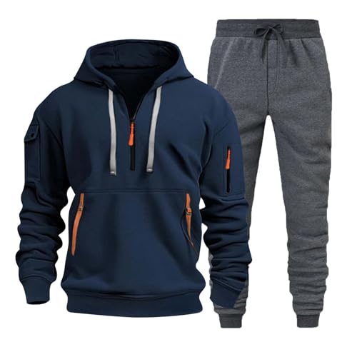 Outlet Angebote, Sport Anzug Herren Hausanzug Sportanzug - Jogginghose Streatwear Jogger Oversized Pullover Gym Freizeitanzug Y2k Stussy Hoodie Und Baggy Baumwolle Lang Trainingshose von Generisch