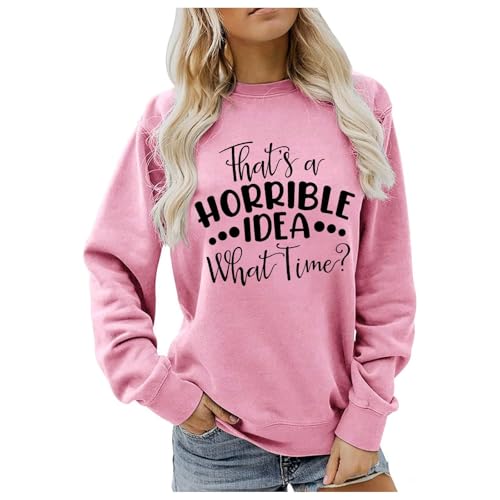 Oversize Pullover Damen, B Ware Rückläufer, Sweatshirt Pullover Damen Oberteile Bekleidung Damen Sweatshirt Fleecepullover Damenpullover Casual Oberteil Sport Coole Sweater Pulli Party Elegant Mädchen von Generisch