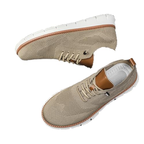 Oxfords Business-Mesh-Wanderschuhe, atmungsaktiv, für Herren, elegant, lässig, Herren, Tennis, bequem (Khaki, 42) von Generisch