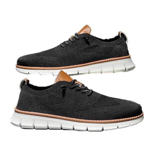 Oxfords Business-Mesh-Wanderschuhe, atmungsaktiv, für Herren, elegant, lässig, Herren, Tennis, bequem (Schwarz, 40) von Generisch