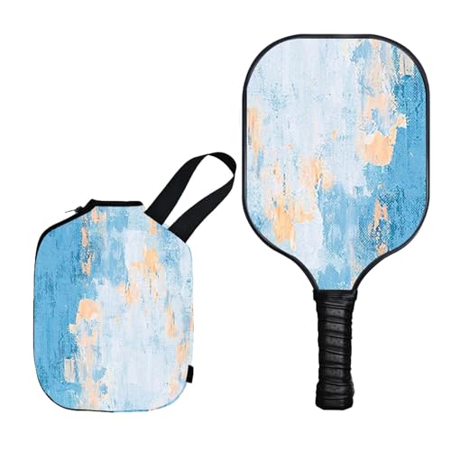 Paddle-Ball-Schläger, Fiberglas-Spiel-Pickle Ball-Paddel, Pickle Ball-Paddel, tragbares Pickle-Trainingspaddel, Padelschläger für Erwachsene mit Schutzhülle für Männer und Frauen von Generisch