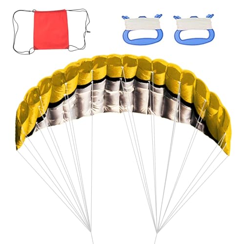 Parafoil-Drachen für Erwachsene,Lenkdrachen für Erwachsene | 98-Zoll-Stranddrachen, inklusive Flugwerkzeug,Outdoor-Sportspaß, faltbarer Fallschirm, große Kitesurf-Trainingsdrachen für Kite-Anfänger, K von Generisch