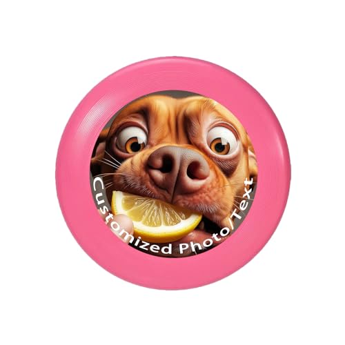 Personalisierter Frisbee Kinder Soft Frisbee Scheibe mit Foto/Text Gestalten Erwachsener Frisbee Profi Discgolf Frisbeescheibe für Outdoor Spiele, Outdoor Spielzeug, (Rosa, S) von Generisch