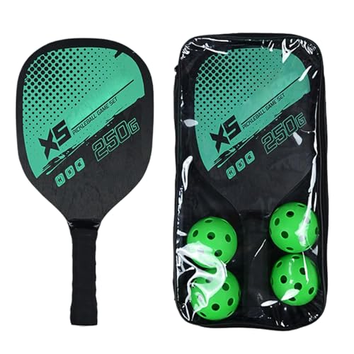 Pickle-Bälle-Paddel-Set Schläger Set 4 Pickle Bälle, Set Mit 2 Schlägern, Pickle Ball Schläger Mit Komfortgriff, Pickle Ball Schläger, Pickle Ball Paddle Set ​ von Generisch