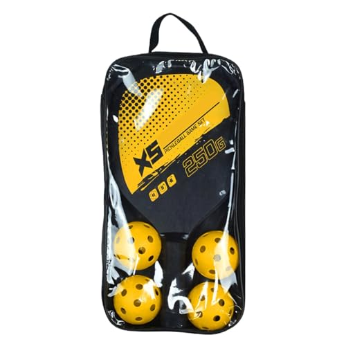 Pickle Ball Paddel und Bälle, Pickle Ball Set,Pickle Ball Kit Pickle Ball Ausrüstung | Comfort Grip-Set mit 2 -Schlägern, 4 Pickle-Bällen, Schläger für Anfänger und Profis von Generisch