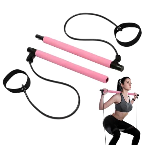 Pilates Bar Kit | Elastic Fusion Bar Pilates Stretch Lightweight | Home Workout Equipment | Easy Installation Pilates Bar | Pilates Resistance Bar for Yoga Pilates Stretching von Generisch